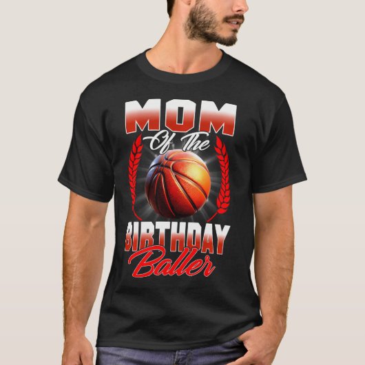 Moeder van de verjaardag jongen basketbal verjaard t-shirt (Voorkant)
