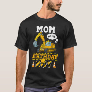 Moeder van de verjaardag jongen bouw 1e verjaardag t-shirt