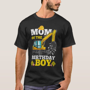 Moeder van de verjaardag jongen bouw verjaardag ex t-shirt