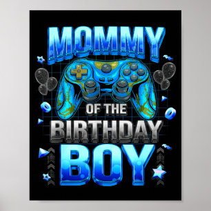Moeder Van De Verjaardag Jongen Cool Gamer Grappig Poster