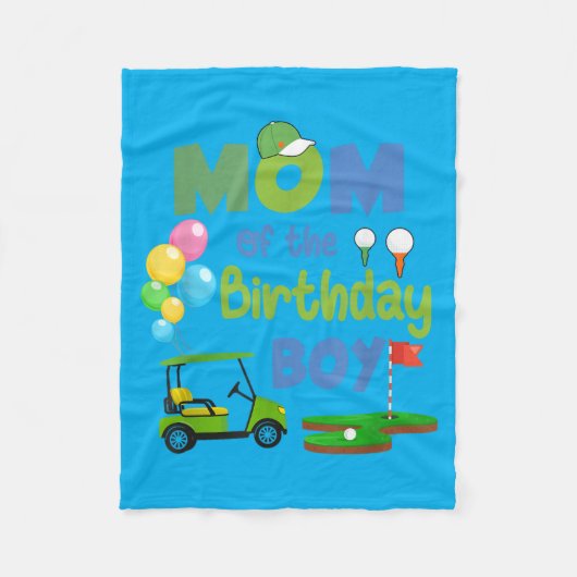Moeder Van De Verjaardag Jongen Hole In One Golf S Fleece Deken (Voorkant)