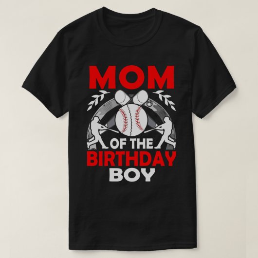 Moeder van de verjaardag jongen honkbal t-shirt (Design voorkant)