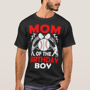 Moeder van de verjaardag jongen honkbal t-shirt