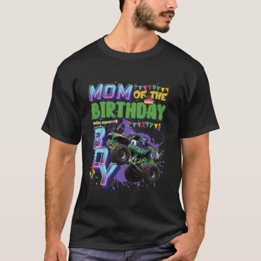 Moeder van de Verjaardag Jongen Matching Monster T T-shirt (Voorkant)
