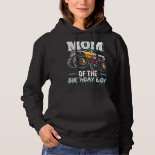 Moeder van de verjaardag jongen monster vrachtwage hoodie