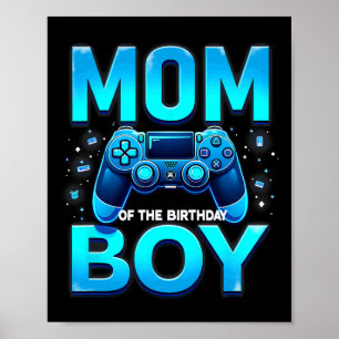Moeder Van De Verjaardag Jongen Videospeler Gaming Poster