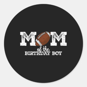 Moeder Van De Verjaardag Jongen Voetbal Fan Famili Ronde Sticker