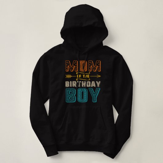Moeder van de verjaardag Jongen Zoon Grappige Moed Hoodie (Design voorkant)