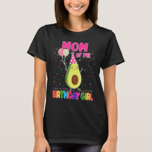 Moeder van de verjaardag meisje avocados thema fam t-shirt