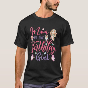 Moeder van de verjaardag meisje fee 1e verjaardag t-shirt