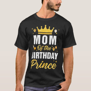 Moeder van de verjaardag prins jongens bday party t-shirt