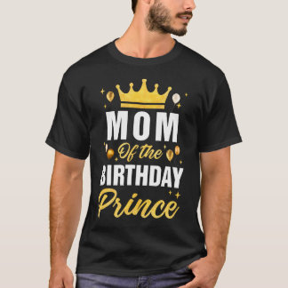 Moeder van de verjaardag prins jongens bday party t-shirt