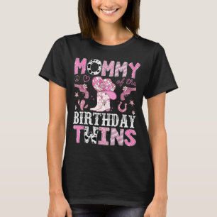 Moeder Van De Verjaardag Tweeling Nk Rodeo Cowgirl T-shirt