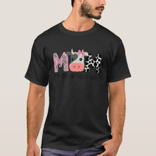 Moeder Van De Verjaardag Voor Meisje Koe Boerderij T-shirt