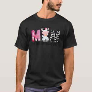 Moeder Van De Verjaardag Voor Meisje Koe Boerderij T-shirt
