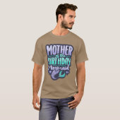 Moeder van de verjaardag zeemeermin moeder grappig t-shirt (Voorkant volledig)