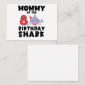 Moeder van de verjaardaghaai 8 jaar oud Verjaardag Notitiekaartje (Voorkant / Achterkant)