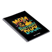Moeder van de Verjaardags Eend Rubber Eend Verjaar Notitieboek (Rechterzijde)