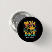 Moeder van de Verjaardags Eend Rubber Eend Verjaar Ronde Button 3,2 Cm (Voorkant /achterkant)