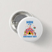 Moeder van de Verjaardags Jongen Custom Circus The Ronde Button 3,2 Cm (Voorkant /achterkant)