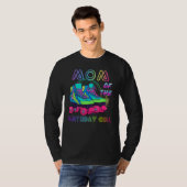 Moeder van de Verjaardags Meisje Rolling Schaats V T-shirt (Voorkant volledig)