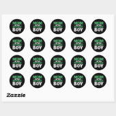 Moeder van de verjaardags Soccer Boy Ronde Sticker (Vel)