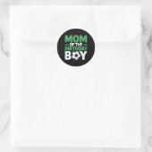 Moeder van de verjaardags Soccer Boy Ronde Sticker (Tas)