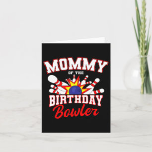 Moeder van de verjaardagsbowler verjaardagsbowling kaart