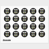 Moeder Van De Verjaardagsjongen Autisme  Ronde Sticker (Vel)