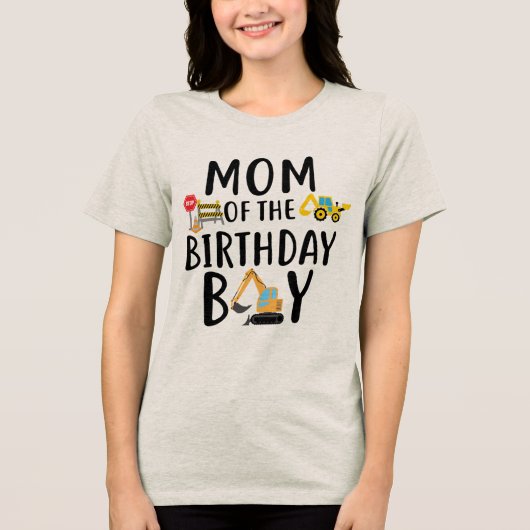 Moeder van de Verjaardagsjongen Bouw T-Shirt (Voorkant)