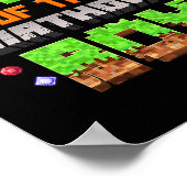 Moeder Van De Verjaardagsjongen Pixel Gaming Video Poster (Hoek)