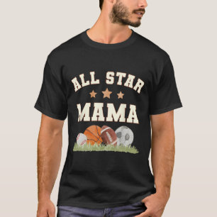 Moeder Van De Verjaardagsjongen Sketll Voetbal Spo T-shirt