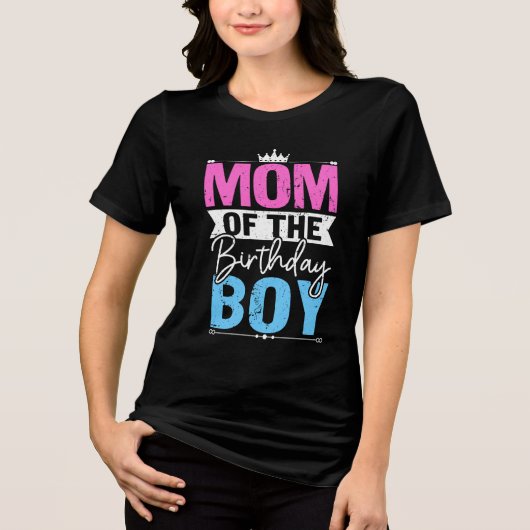 Moeder van de Verjaardagsjongen T-shirt | Moeder v (Voorkant)