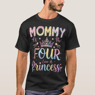 Moeder Van De Vier Altijd Een Prinses 4De Verjaard T-shirt