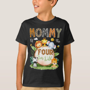 Moeder Van De Vier Altijd Wilde Jungle Safari 4de T-shirt
