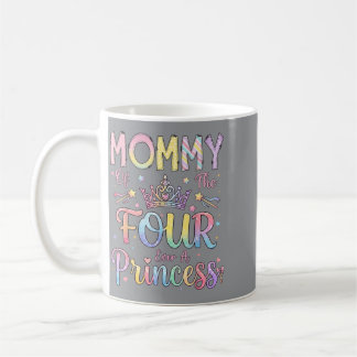 Moeder van de vier een prinses 4e verjaardag meisj koffiemok