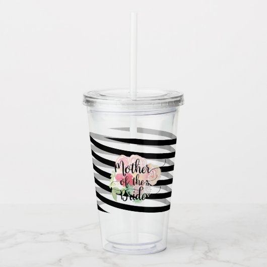 Moeder van de Waterverf van het bruidshuwelijk Flo Acryl Drinkbeker (Voorkant)