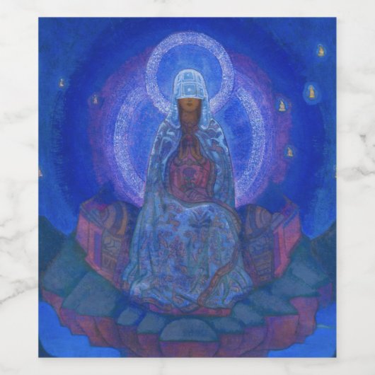 Moeder van de wereld, 1924 door Nicholas Roerich Wijn Etiket (Enkel label)