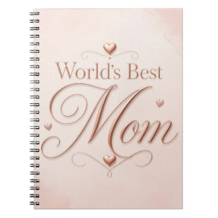 Moeder van de Wereld Elegante Rose Gouden Typograf Notitieboek
