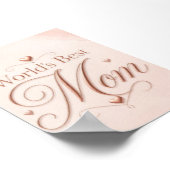 Moeder van de Wereld Elegante Rose Gouden Typograf Poster (Hoek)