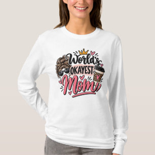 Moeder van de Wereld Oké Luipaardprint Rommelige K T-shirt