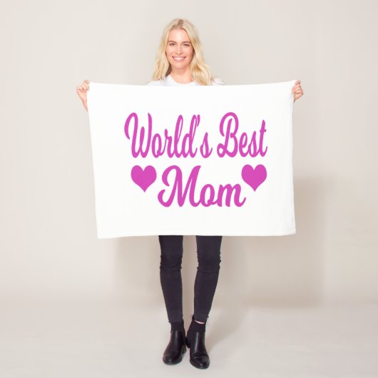 Moeder van de Wereld Roze Fleece Deken (In situ)