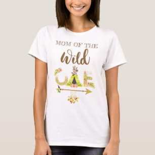 Moeder van de Wild One Meisje Eerste Verjaardag T-shirt
