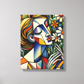 Moeder van de Wildbloemen Mixed Media Kunstwerk Canvas Afdruk