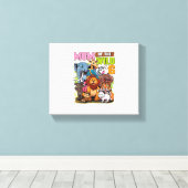 Moeder van de Wilde & 6 Zoo Thema Jungle Dier 6e V Canvas Afdruk (Insitu (Houten vloer))