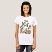 Moeder van de wilde één jongens verjaardagsfeest d t-shirt (Voorkant volledig)