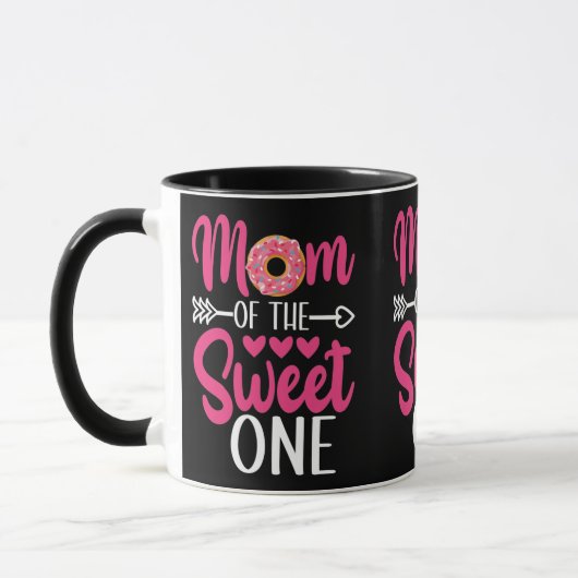 Moeder van de Zoete Eén Gebombeerde Donut Mok (Links)