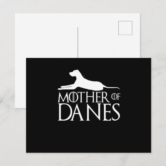 Moeder van Denen grappig t-shirt, grappig geweldig Aankondigingskaart (Voorkant / Achterkant)