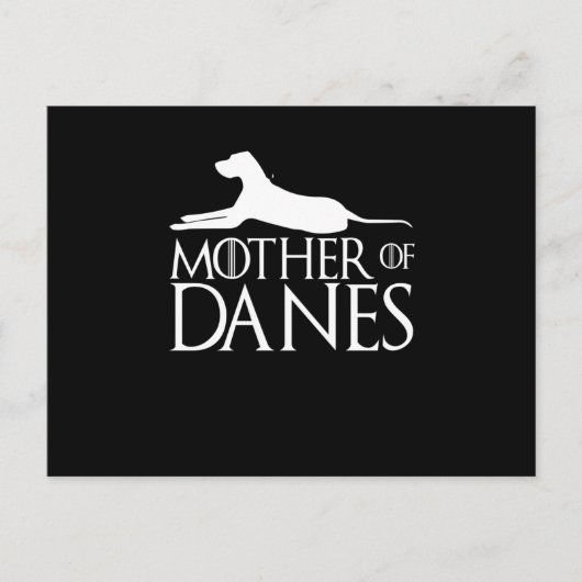 Moeder van Denen grappig t-shirt, grappig geweldig Aankondigingskaart (Voorkant)