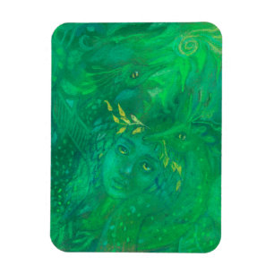 Moeder van Dragons Goddess Fantasy Surreal Paintin Magneet